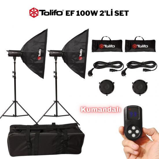 Tolifo EF 100w Led Video Işığı 2’li Soft Box’lı Çantalı set